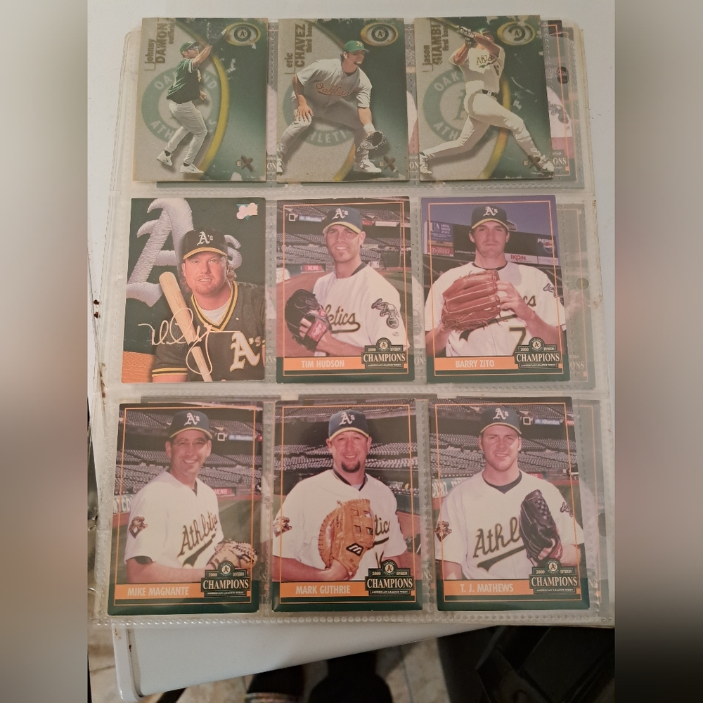 Oakland A's trading card bundle